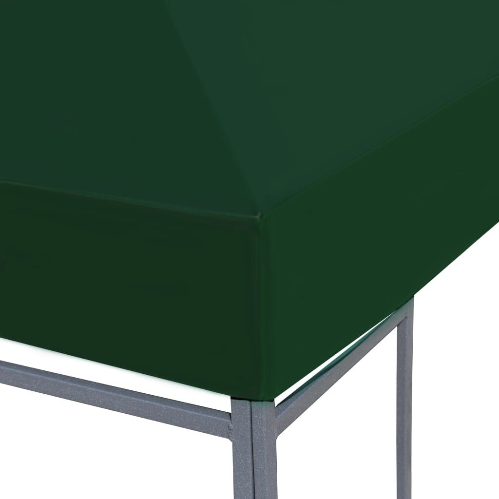 vidaXL غطاء مظلة حديقة علوي 310 جم/م² 3×3 م أخضر