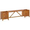 vidaXL مقعد حديقة مع 2 أحواض زرع 150&times;30&times;40 سم خشب أكاسيا صلب