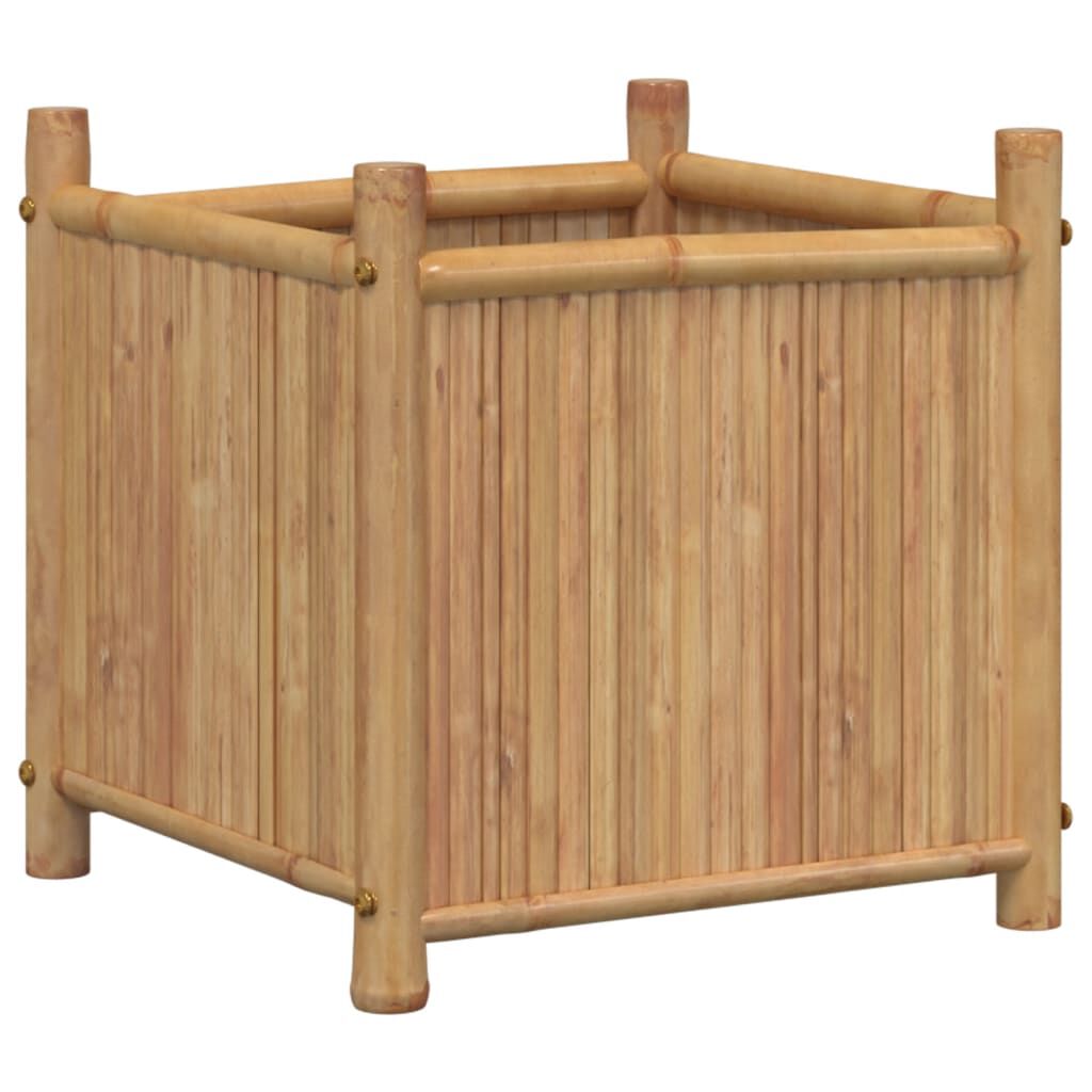 vidaXL أصيص 40x40x40 سم خيزران