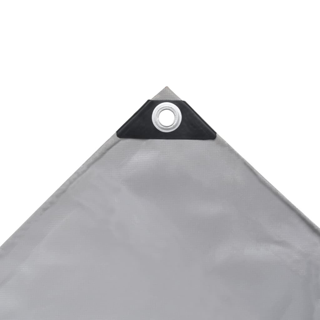 vidaXL قماش مشمع 650 جم/م² 4×4 م رمادي