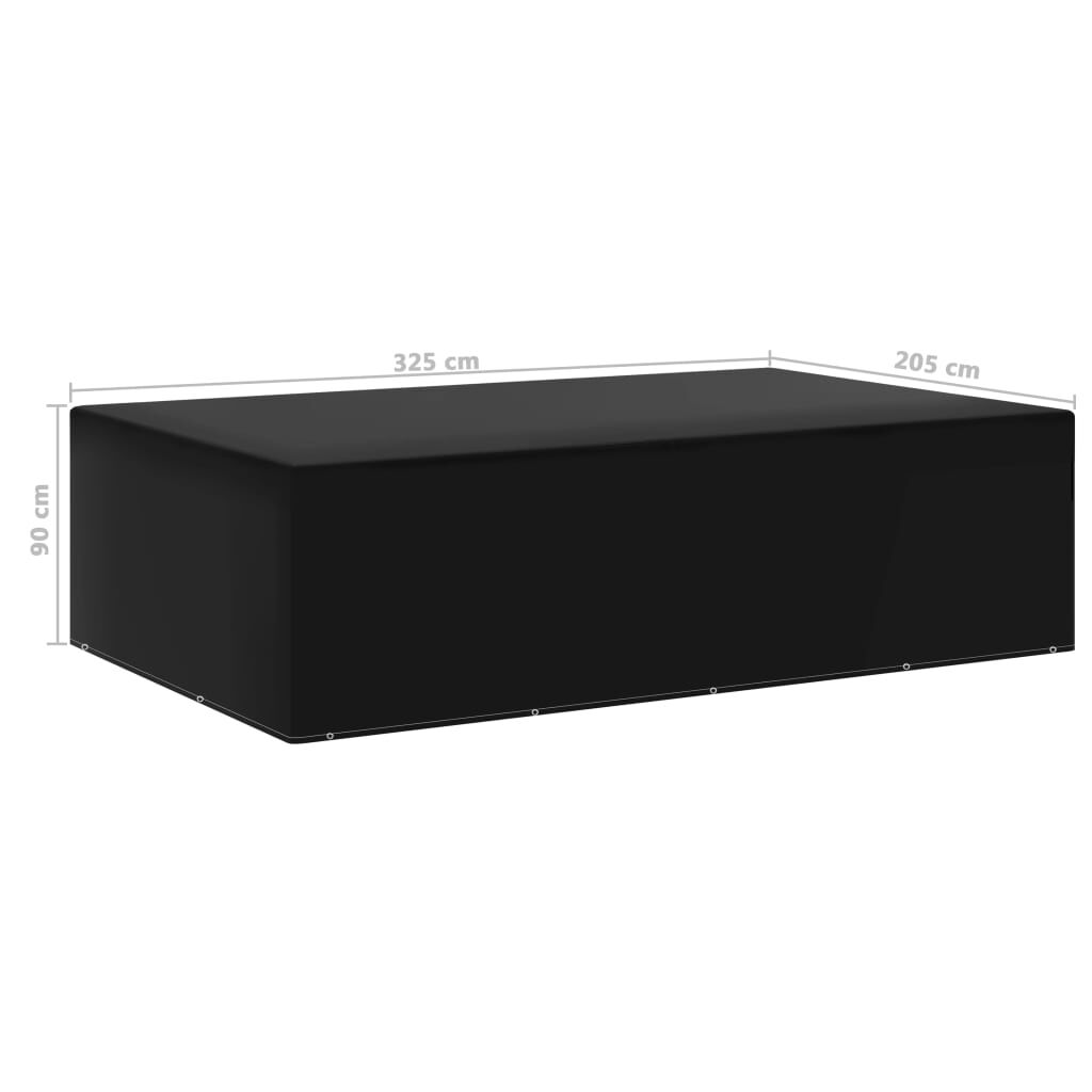 vidaXL غطاء أثاث حديقة بـ 12 فتحة 205×325×90 سم