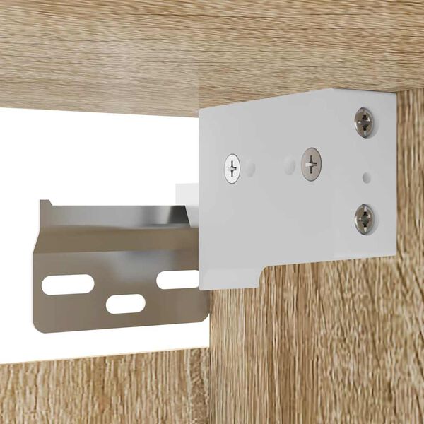 vidaXL خزانات تلفزيون جدارية 2 قطع سونوما أوك 30x30x30.5 سم