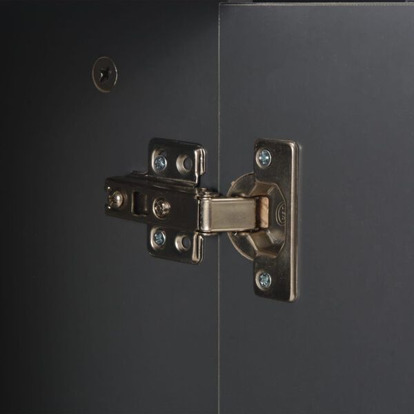 خزانة جانبية vidaXL لون رمادي لامع جداً 71×35×80 سم خشب صناعي