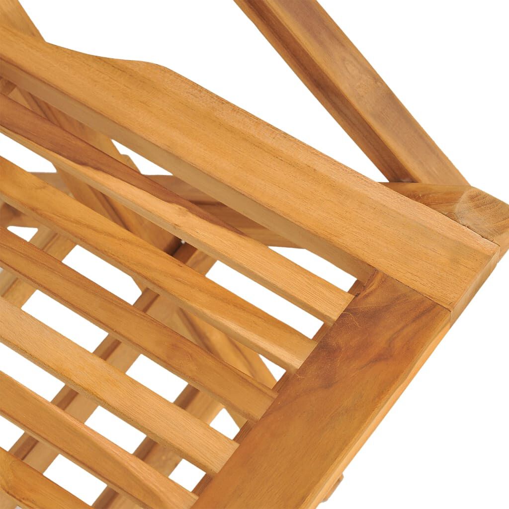 vidaXL كراسي حديقة قابلة للطي 6 ق 55x62x90 سم خشب ساج صلب