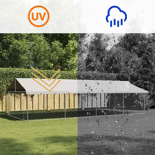 vidaXL منزل كلب خارجي مع سقف 150x300x600 سم