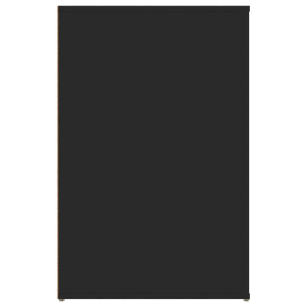 vidaXL مكتب أسود 75x49x100 سم خشب صناعي