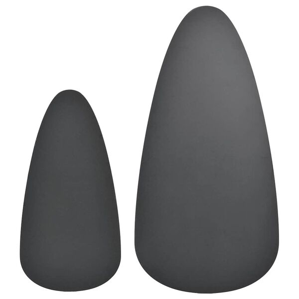 vidaXL طقم 2 قطعة طاولة قهوة خشب صنوبر صلب أسود