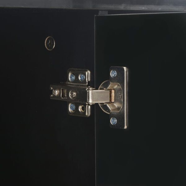 خزانة جانبية vidaXL لون أسود لامع جداً 107×35×80.5 سم