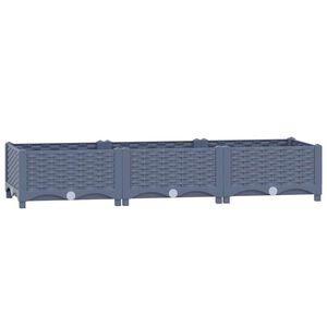 vidaXL حوض زراعي مرتفع 120&times;40&times;23 سم بولي بروبيلين