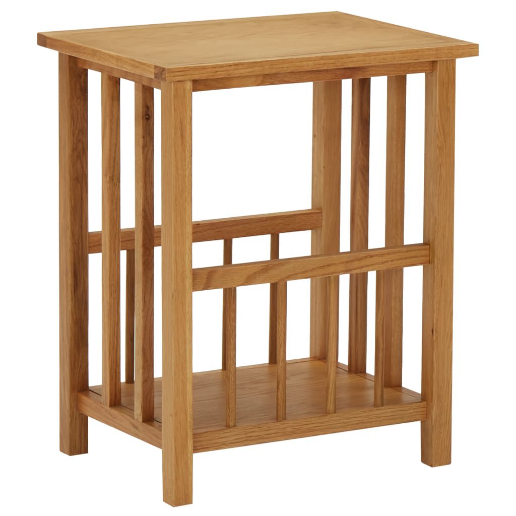 vidaXL طاولة مجلات 45×35×55 سم خشب بلوط صلب