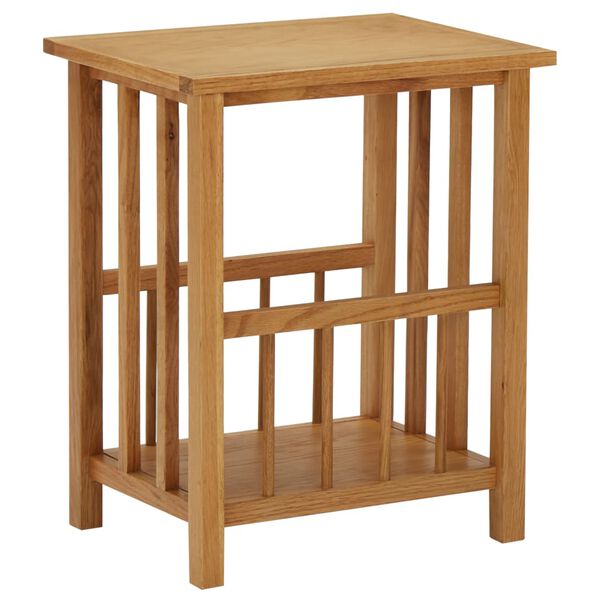 vidaXL طاولة مجلات 45×35×55 سم خشب بلوط صلب