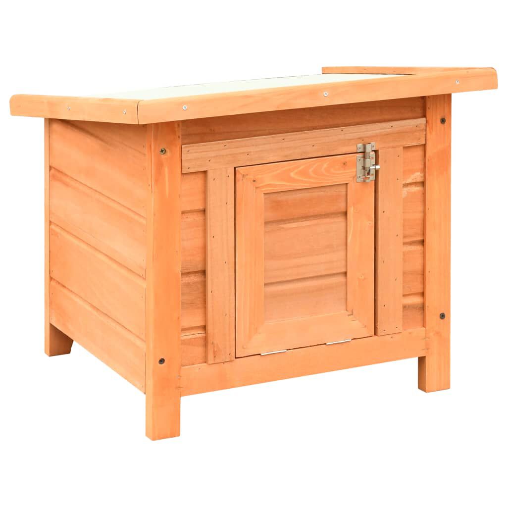 vidaXL منزل قطط خشب صنوبر صلب وخشب تنوب 50×46×43.5 سم