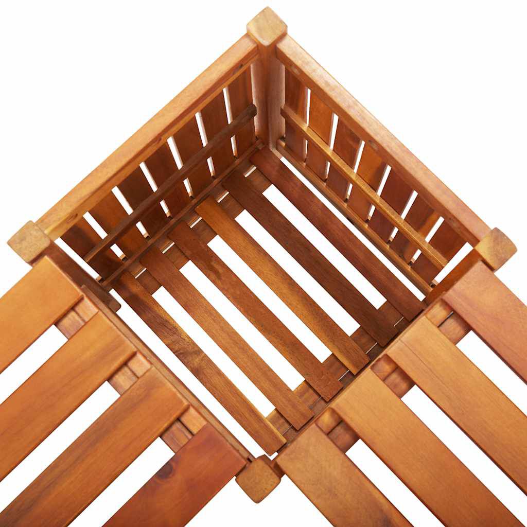 vidaXL مقعد زاوية حديقة مع حوض زرع 117×117×40 سم خشب سنط صلب