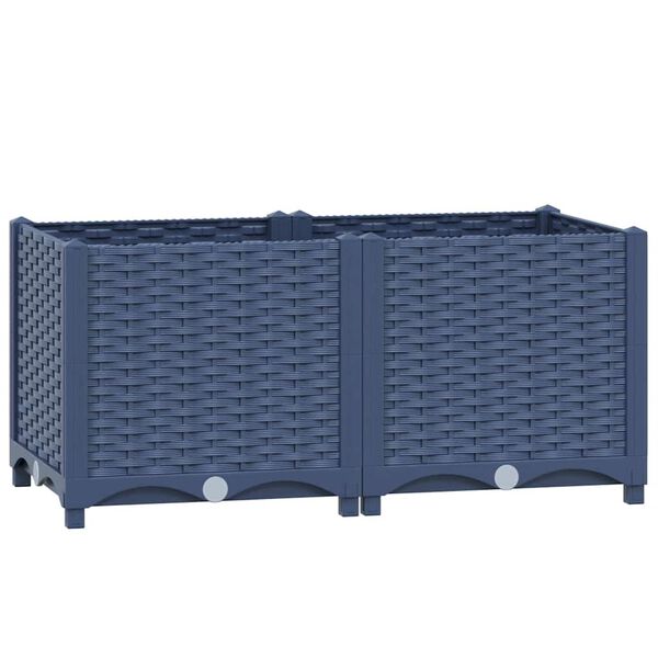 vidaXL حوض زراعي مرتفع 80×40×38 سم بولي بروبيلين