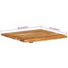 vidaXL سطح حوض حمام خشب أكاسيا صلب 58×55×2.5 سم