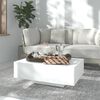 vidaXL طاولة قهوة لون أبيض 85×55×31 سم خشب صناعي