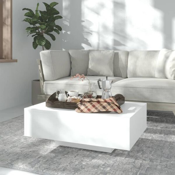 vidaXL طاولة قهوة لون أبيض 85×55×31 سم خشب صناعي