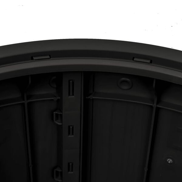 vidaXL صندوق تخزين للحديقة 3 في 1 لون أسود بولي بروبيلين