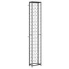 vidaXL حامل نبيذ 57 زجاجة لون أسود 200x18x34 سم حديد مطاوع