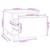 vidaXL خزانات جانب السرير 2 ق 35×34×32 سم خشب صنوبر صلب