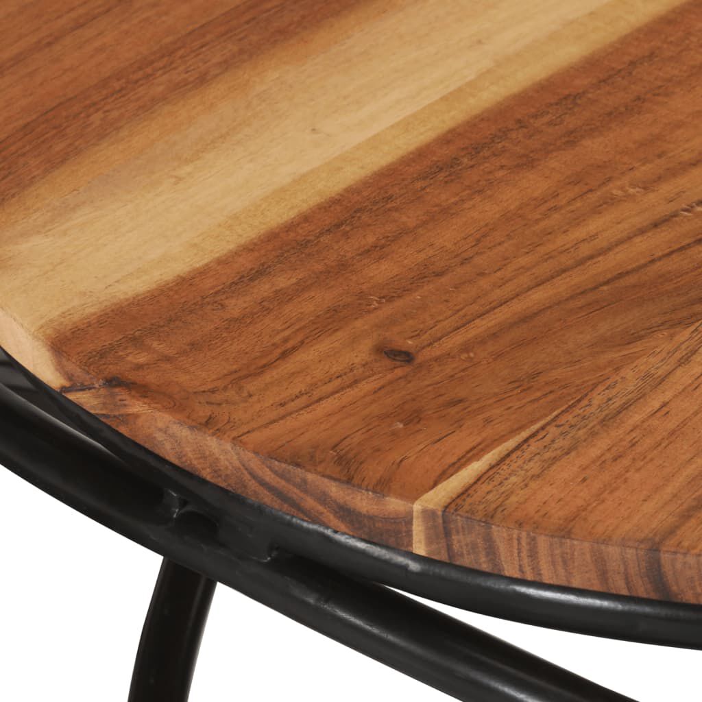 طاولة قهوة VidaXL قطر 55x40 سم من الخشب الصلب أكاسيا