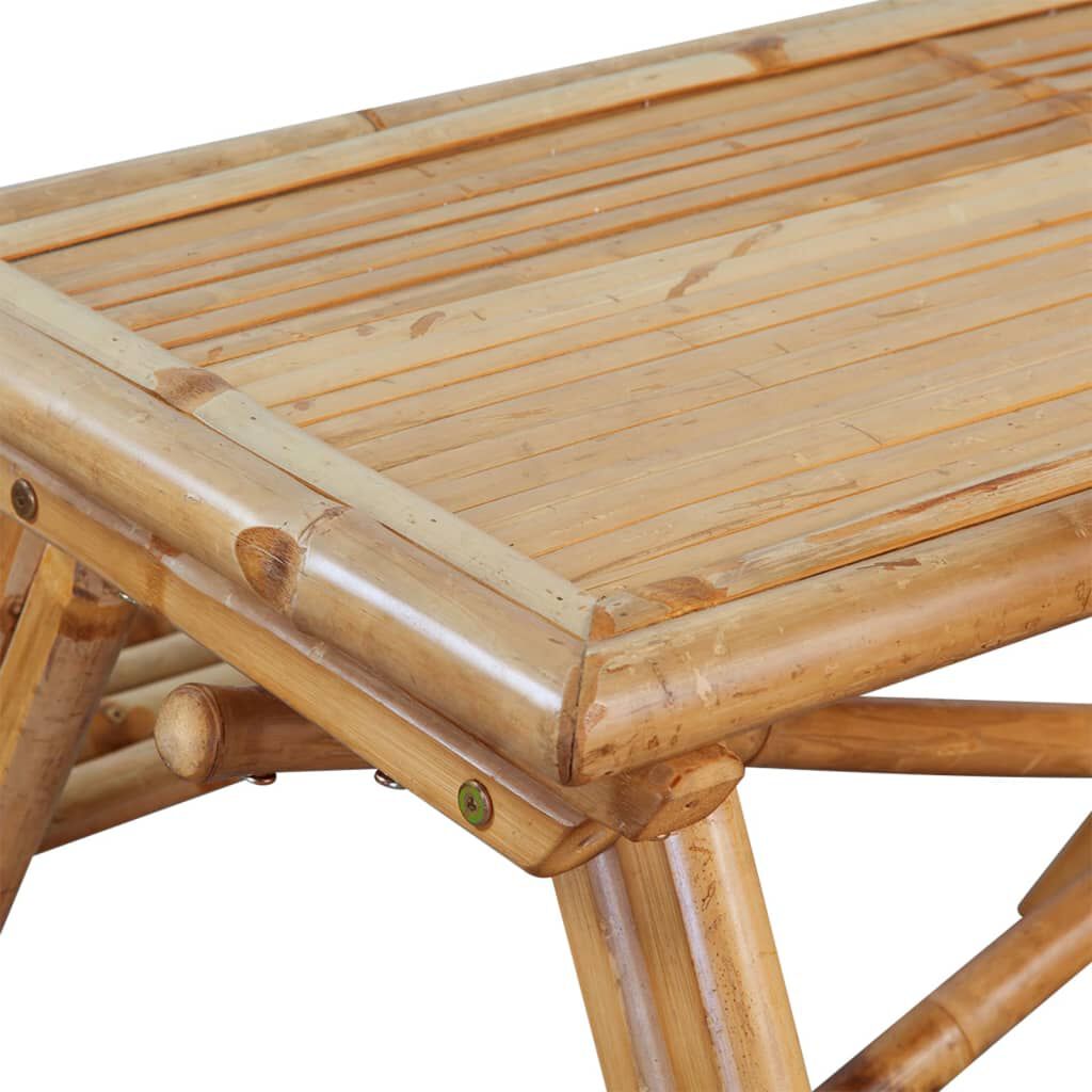 vidaXL طاولة نزهة 115×115×81 سم خيزران