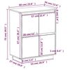 vidaXL خزانة جانبية 75x34x60 سم خشب صنوبر صلب