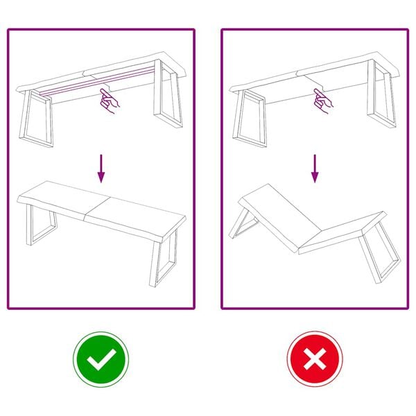vidaXL سطح طاولة لون بني فاتح 120*40*(2-4) سم خشب بلوط صلب معالج