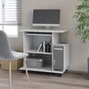 vidaXL مكتب كمبيوتر لون أبيض 80×50×75 سم خشب صناعي