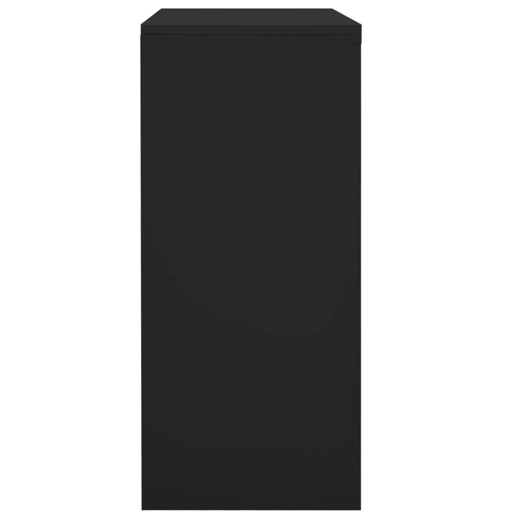vidaXL خزانة مكتب مع باب منزلق أنثراسيت 90×40×90 سم فولاذ