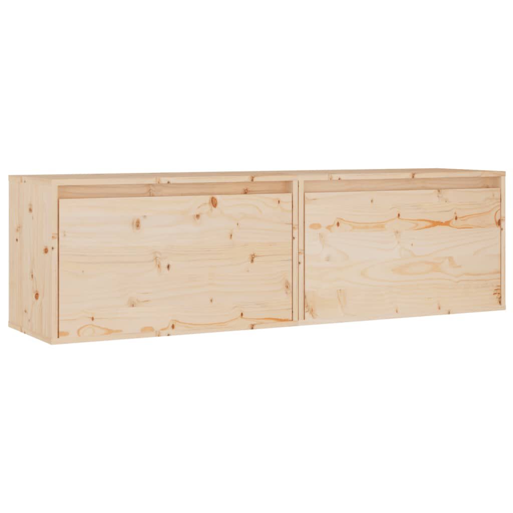 vidaXL خزانات حائط 2ق 35x30x60 سم خشب صنوبر صلب