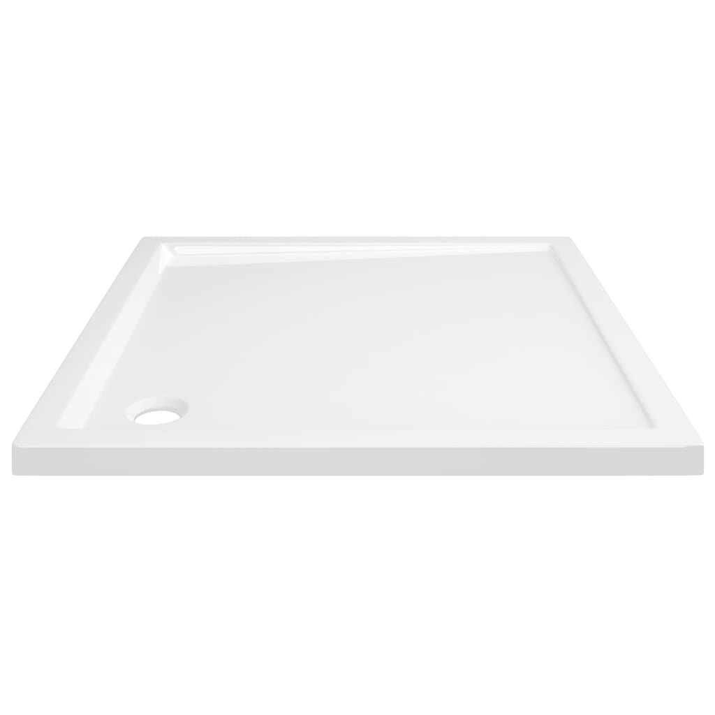vidaXL قاعدة دش ABS مربعة لون أبيض 80 × 80 سم