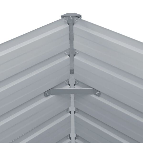 vidaXL حوض حديقة مرتفع 100×100×77 سم فولاذ مجلفن أخضر