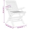 vidaXL كراسي حديقة قابلة للطي 8 ق 61x67x90 سم خشب ساج صلب