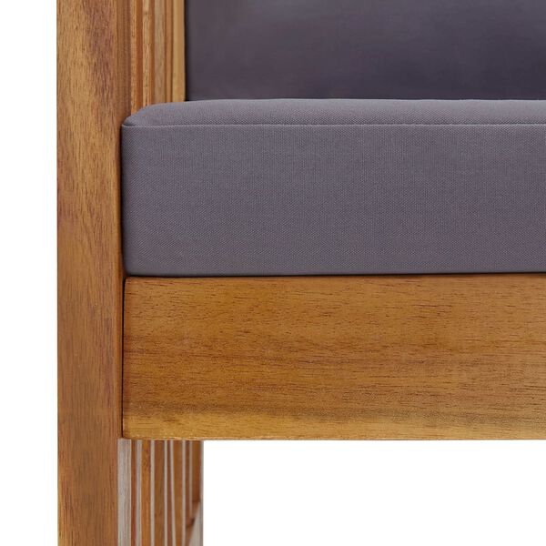 vidaXL طقم 3 قطع جلسة حديقة مع وسائد خشب أكاسيا صلب