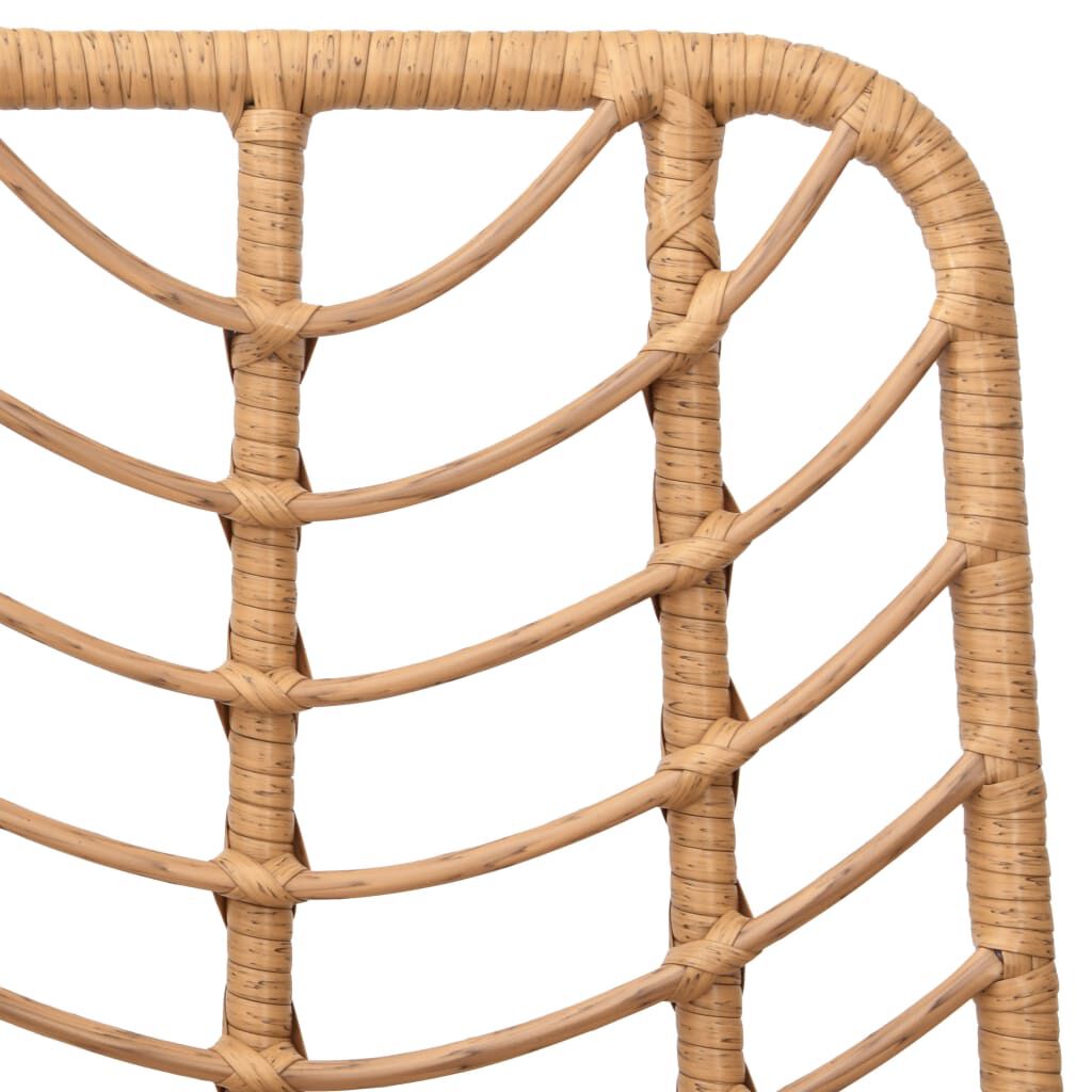 vidaXL كراسي بار 2 ق 45×56×103.5 سم روطان PE وفولاذ