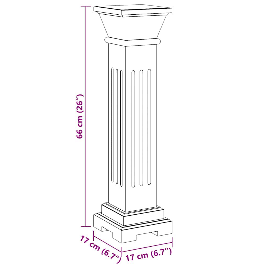 حامل نباتات عمود مربع كلاسيكي MDF