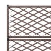 حوض تعريشة زراعي مرتفع مع 3 أصائص 130x30x83 سم بولي روطان بني