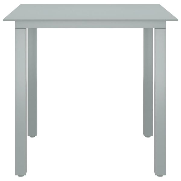 vidaXL طقم سفرة للحديقة 5 قطع ألومنيوم فضي وأسود