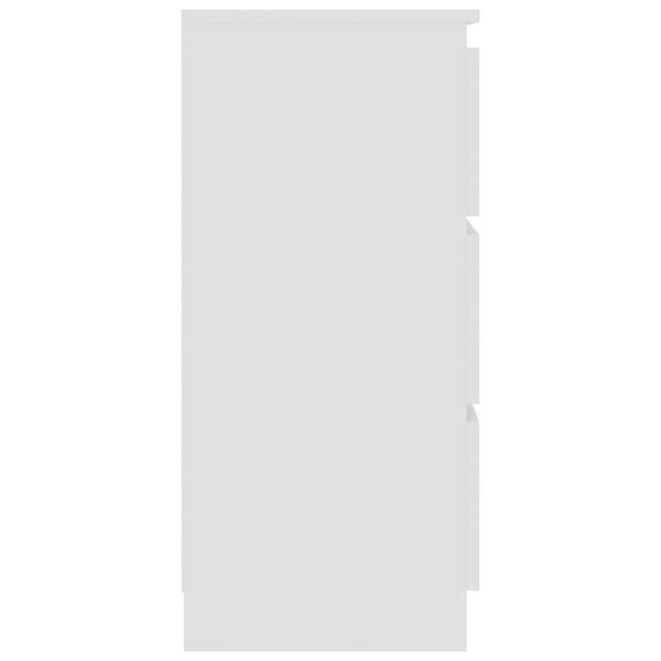 vidaXL خزانة جانبية لون أبيض 60×35×76 سم خشب صناعي
