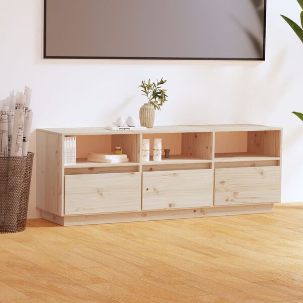 vidaXL خزانة تلفزيون 50x37x140 سم خشب صنوبر صلب