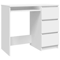 vidaXL مكتب لون أبيض 90×45×76 سم خشب صناعي