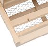 vidaXL عش دجاج حجرتين 63×40×45 سم خشب صنوبر صلب