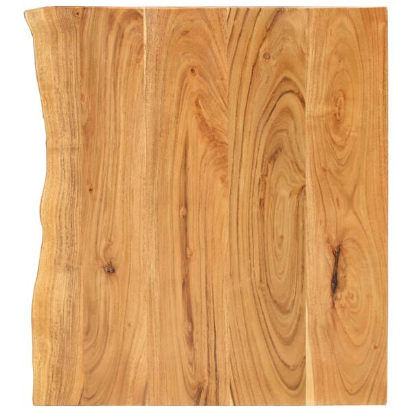 vidaXL سطح حوض غسيل الحمام خشب أكاسيا صلب 58×55×3.8