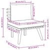 vidaXL طقم قطعتين جلسة حديقة مع وسائد خشب أكاسيا صلب