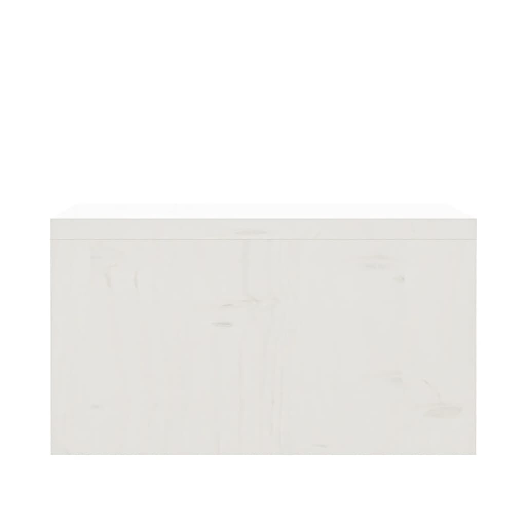 vidaXL حامل شاشة لون أبيض 15x27x50 سم خشب صنوبر صلب