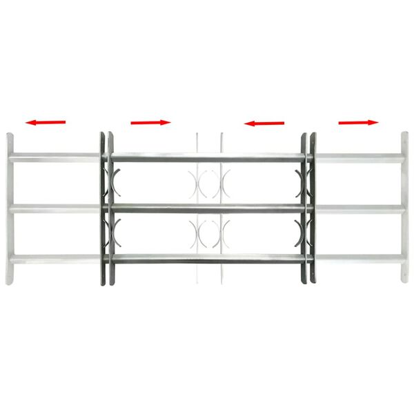 141383 شبكة أمان قابلة للتعديل للنوافذ مع 3 قضبان مستعرضة 700-1050 ملم