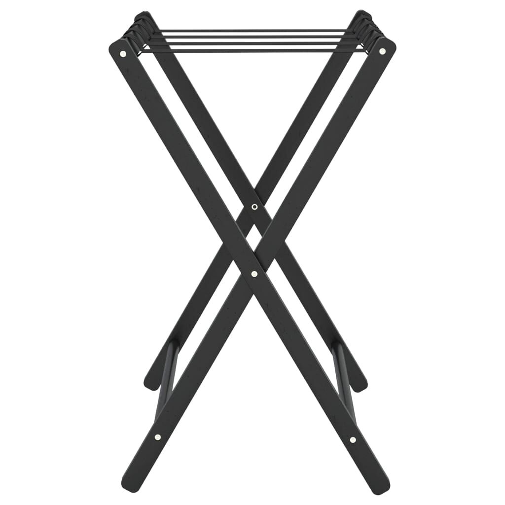vidaXL حامل أمتعة 58x38x68,5 سم خيزران أسود