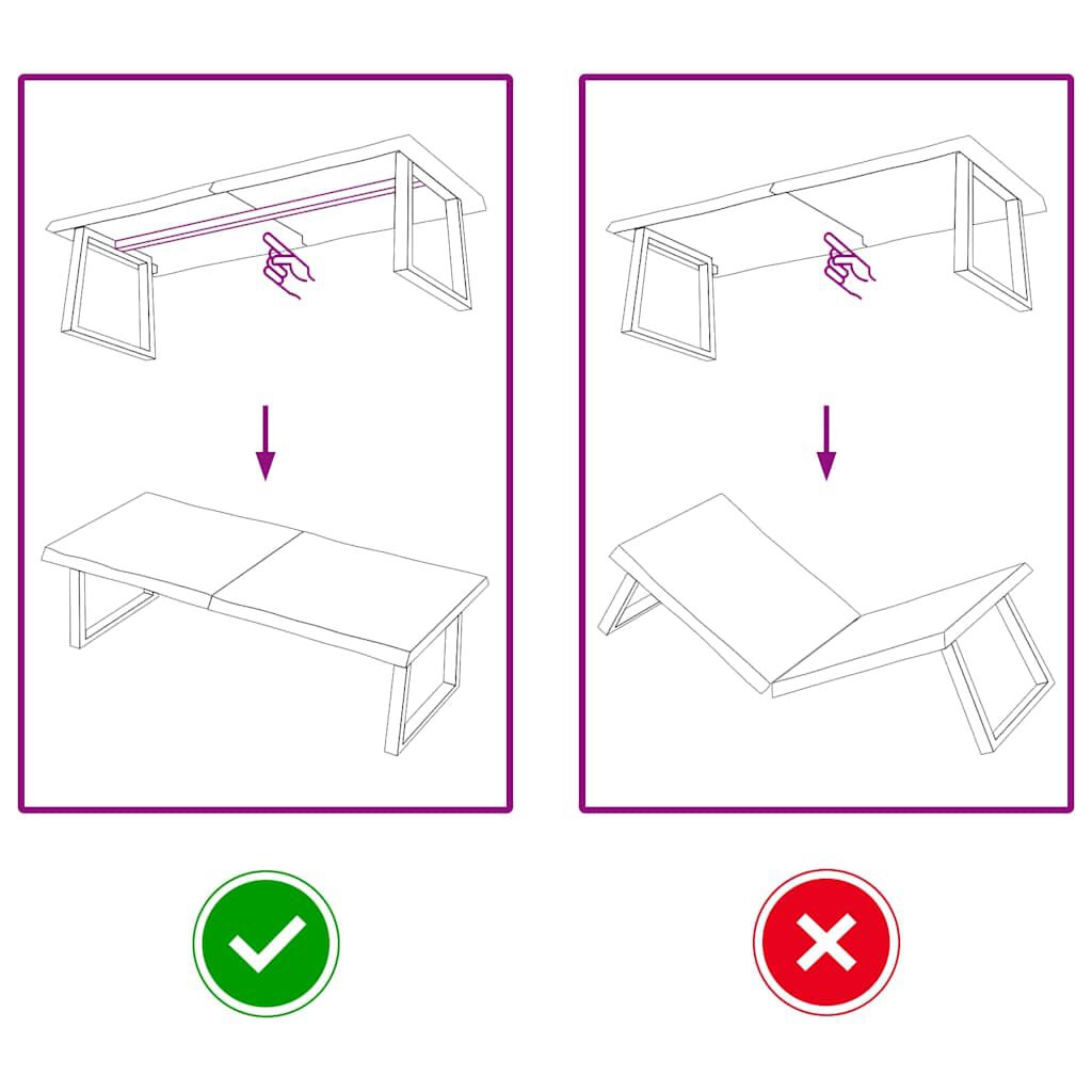 vidaXL سطح طاولة لون بني فاتح 140*60*(2-4) سم خشب صلب معالج وحواف خام