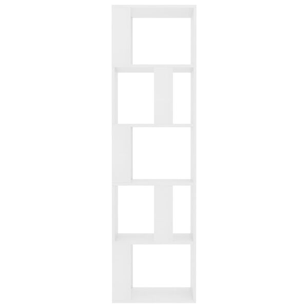 vidaXL خزانة كتب/فاصل غرفة لون أبيض 45×24×159 سم خشب صناعي